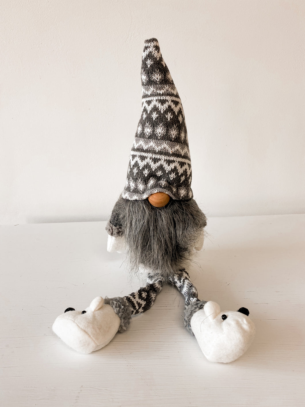 Grey Knit Polar Gnome